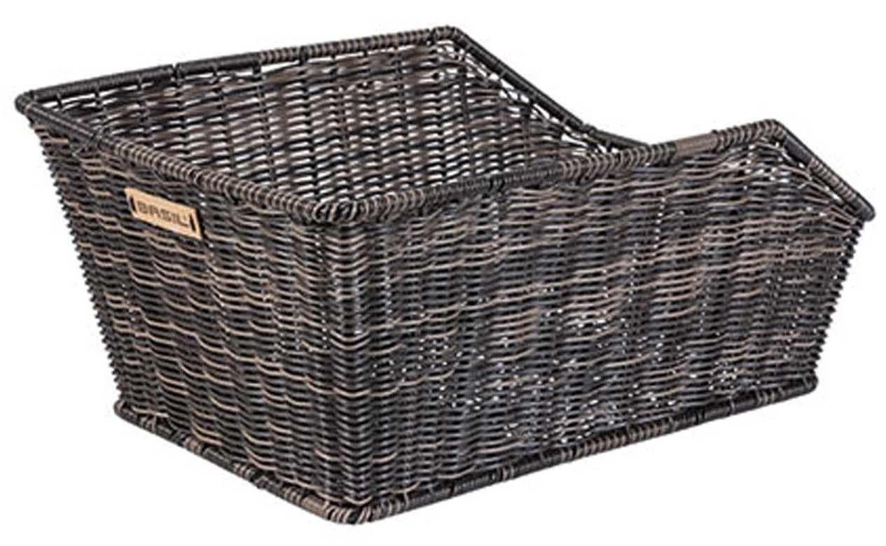 Basil Cento Rattan Look WSL - fietsmand - achterop - inclusief Basil WSL systeem - bruin