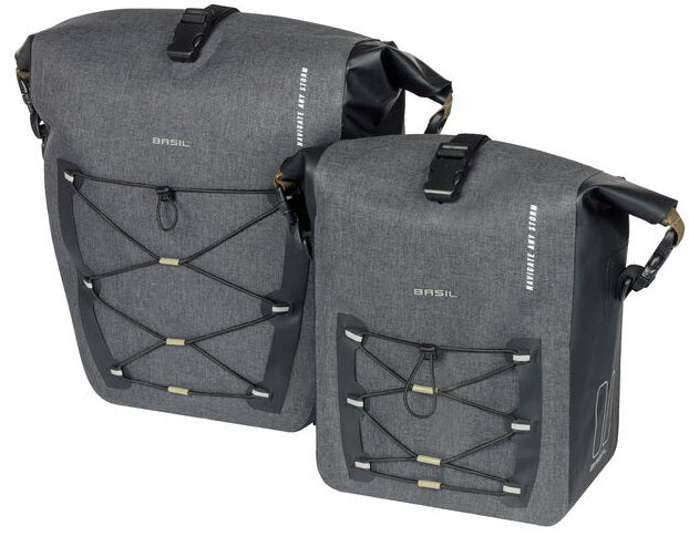 Basil Navigator Storm M - borsa per biciclette singola sportiva e funzionale - nero