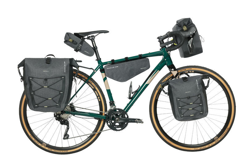 Basil Navigator Storm M - borsa per biciclette singola sportiva e funzionale - nero