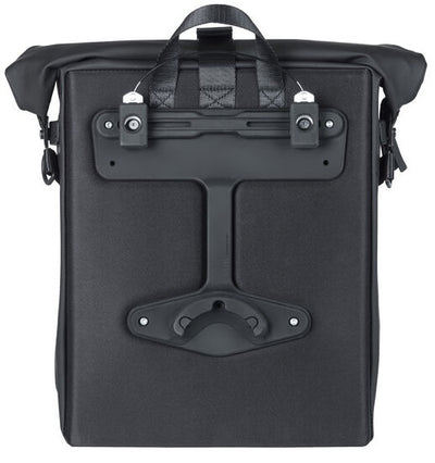 Basil SoHo MIK Side fietsschoudertas - zwart, waterdicht, PU, Nordlicht LED, 17l