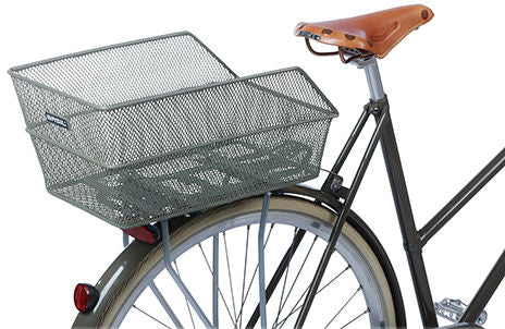 Basil cento fiore - cestino per biciclette - sul retro - verde oliva