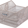 Basil Bicycle Basket Basket Flower Cento 24 x 38,5 x 11 cm Nude Metallic