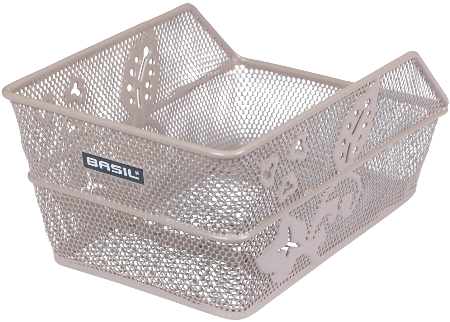 Basil Bicycle Basket Cento Flower S 31 X 21 X 0 Nude Metallic