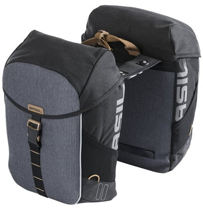 Bolso de bicicleta de albahaca doble millas negras mik 32l