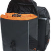 Basil dubbele fietstas miles tarpaulin mik 34 liter 13 x 25 x 37 cm - zwart oranje
