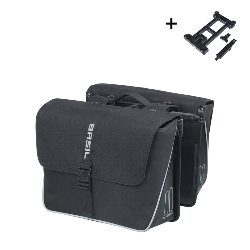 Basil Doble Bolsa Forte Mik 35L Negro