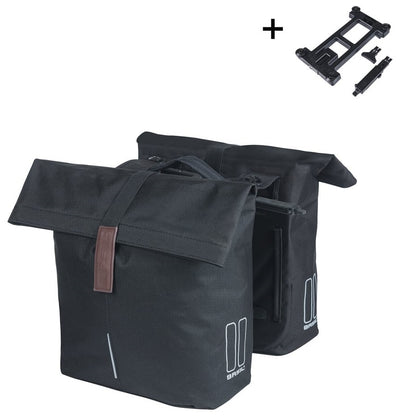 Basil Double Bag City Mik 28-32L Negro