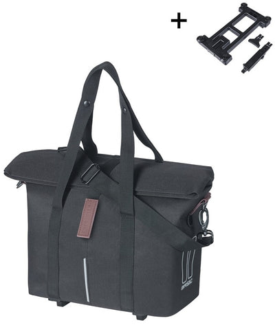 Basil fietshandtas city mik 8 - 11 liter 19 x 30 x 26 cm - zwart