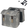Basil dubbele fietstas elegance mik 40 - 49 liter - chateau taupe