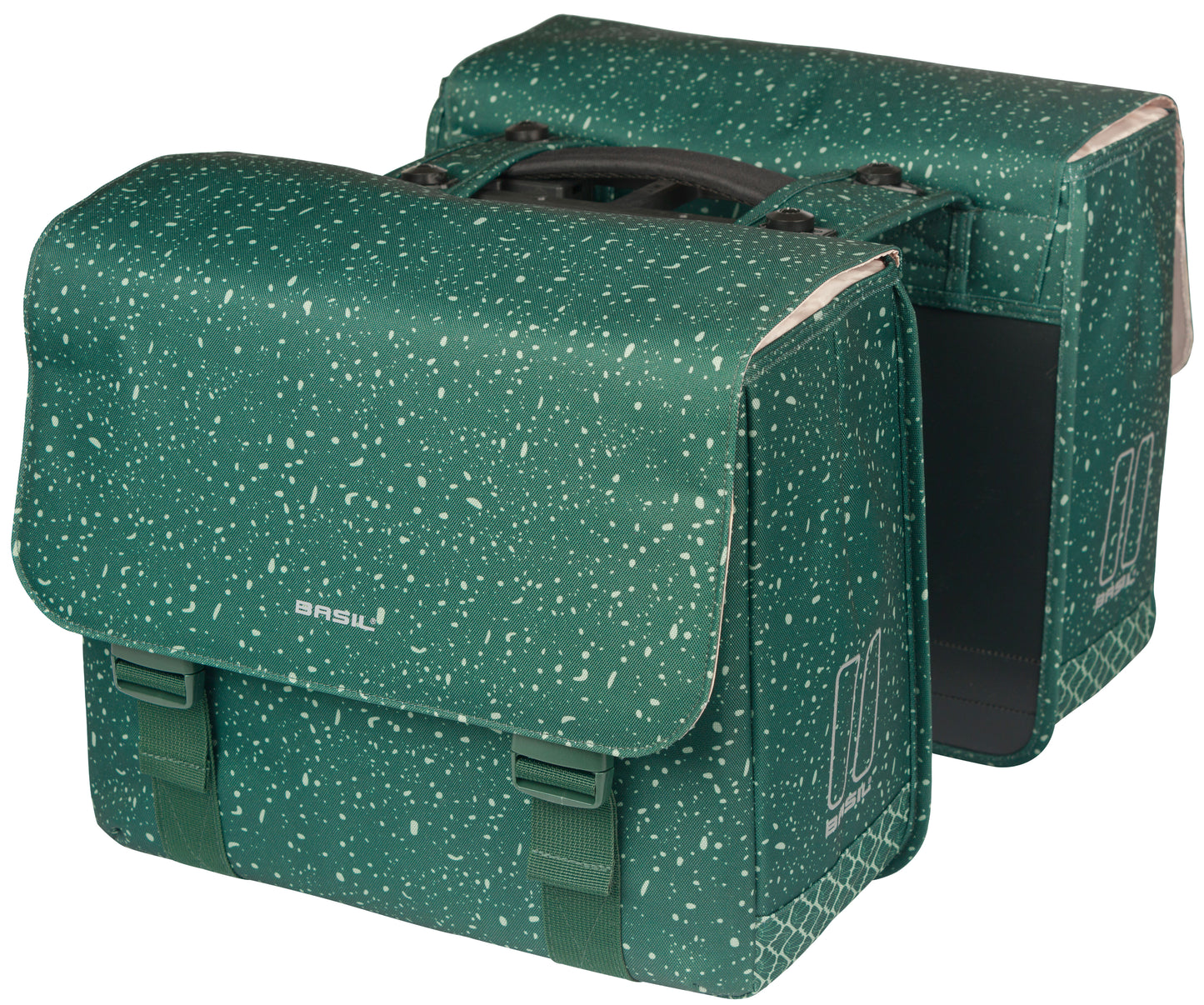 Basil dubbele fietstas flair mik 35 liter 15 x 35 x 31 cm (2x) - groen