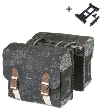 Basil Bicycle Borse Double Boheme Charcoal Mik 35L