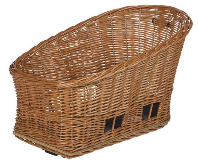 Basil Basket Dog Pasja Mik con almohada 30l Achter Riet Brown