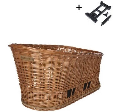 Basil Canke Basket Pasja Mik con cuscino 30l Achter Riet Brown