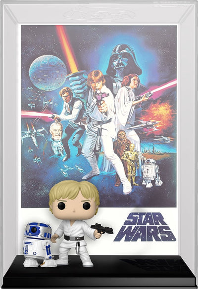Películas funko pop: star wars - luke skywalker con r2d2 + poster - pop #02
