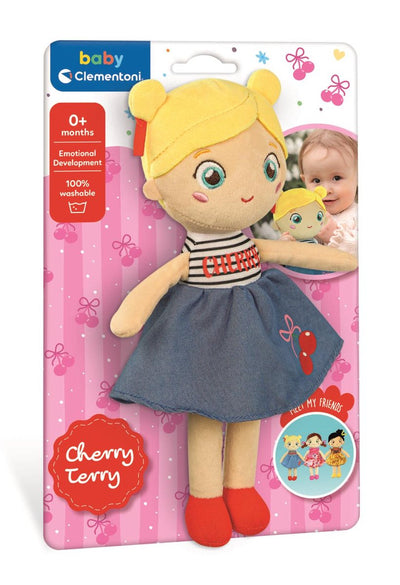 Clementoni baby morbida bambola di peluche in spugna di ciliegia