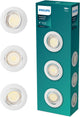 Philips led philips peridot inbouwspot - gu10 fitting - wit - rond - richtbare spot - 3-pack