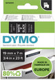 Etichette Dymo originali d1 | testo bianco su etichetta nera | 19 mm x 7 m | etichette autoadesive per la stampante per etichette Label Manager