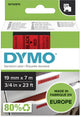 Etichette Dymo originali d1 | testo nero su etichetta rossa | 19 mm x 7 m | etichette autoadesive per l'etichettatrice label manager | prodotto in Europa