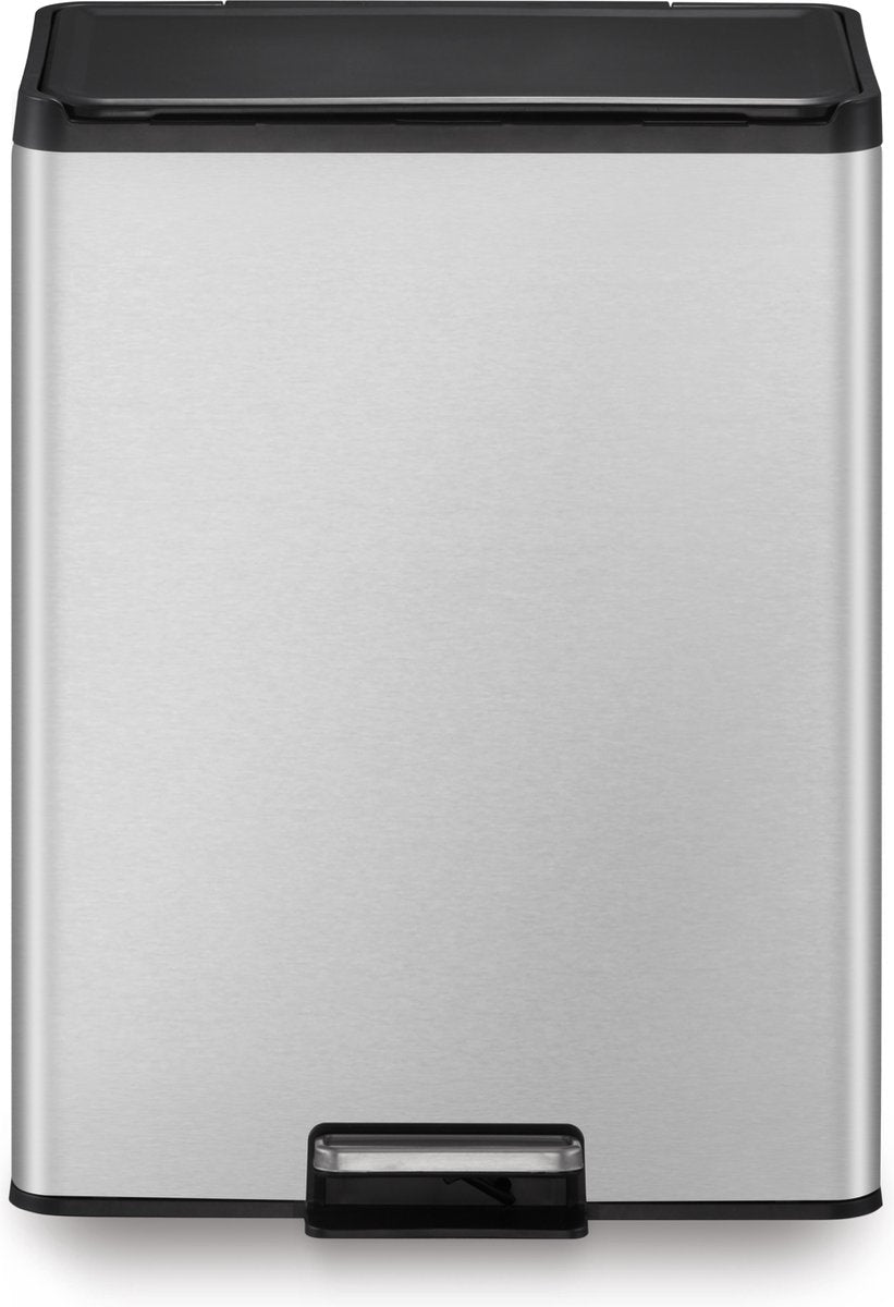 Eko eko pattumiera a pedale essential 2x20 l colore argento opaco