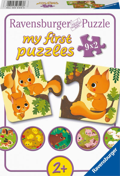 Animales de Ravensburger y su pequeño rompecabezas, 9x2st.