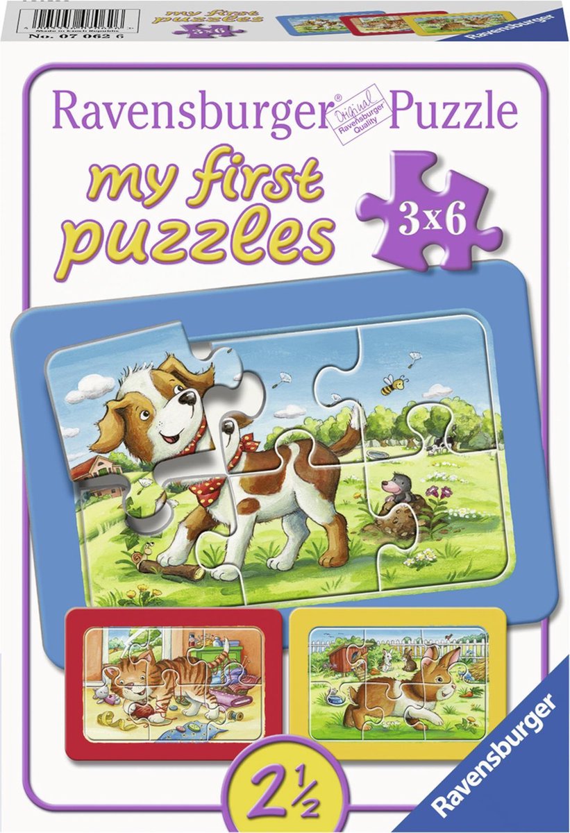 RAVENSBURGER JIGSAW puzzle i miei amici animali, 3x6st.