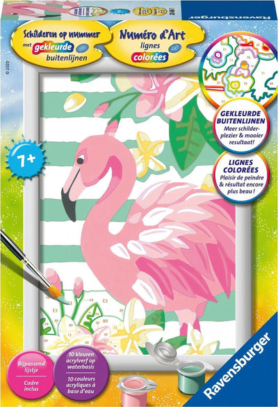 Ravensburger paint by number painting by number - flamingo