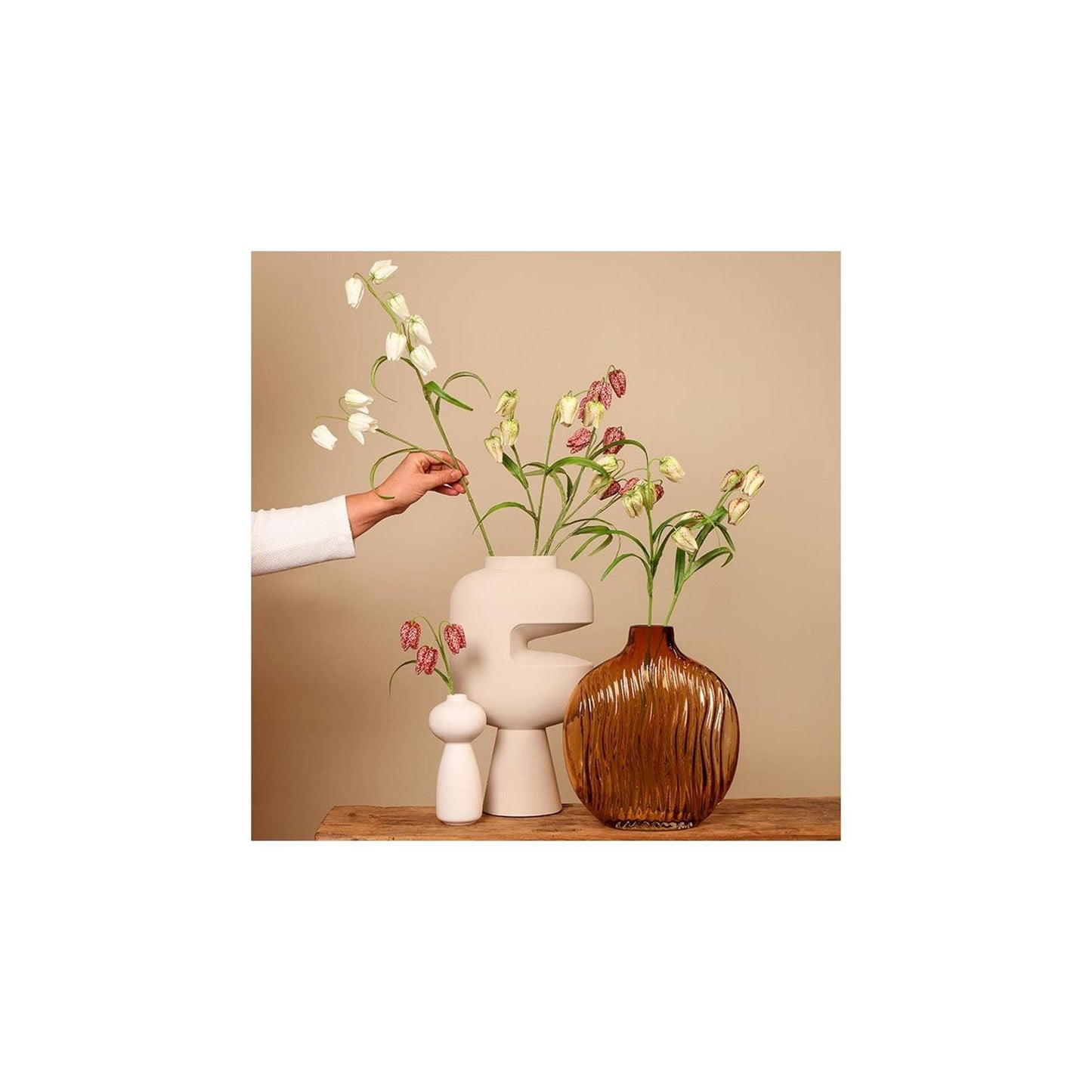 Countryfield kunstbloem fritillaria m paars h57cm