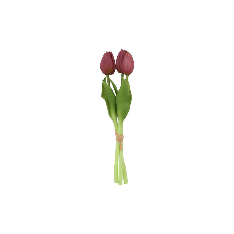 Countryfield ramo de tulipanes artificiales morado 12x12x29cm