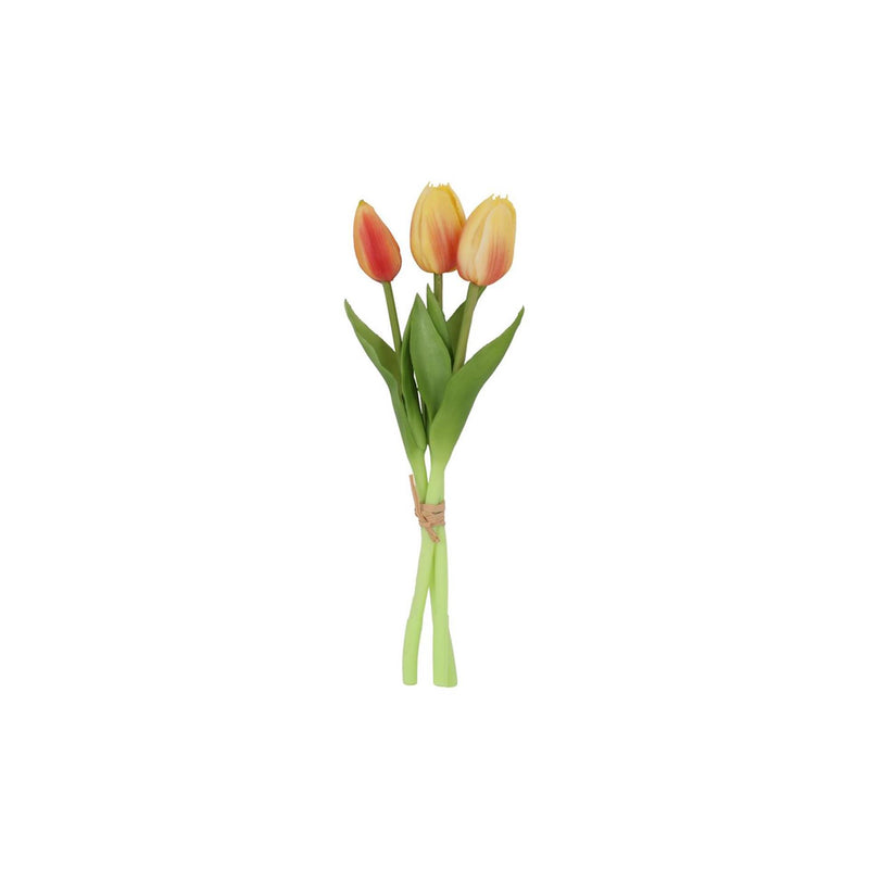 Bouquet artificiale Countryfield tulipani giallo arancio 29 cm