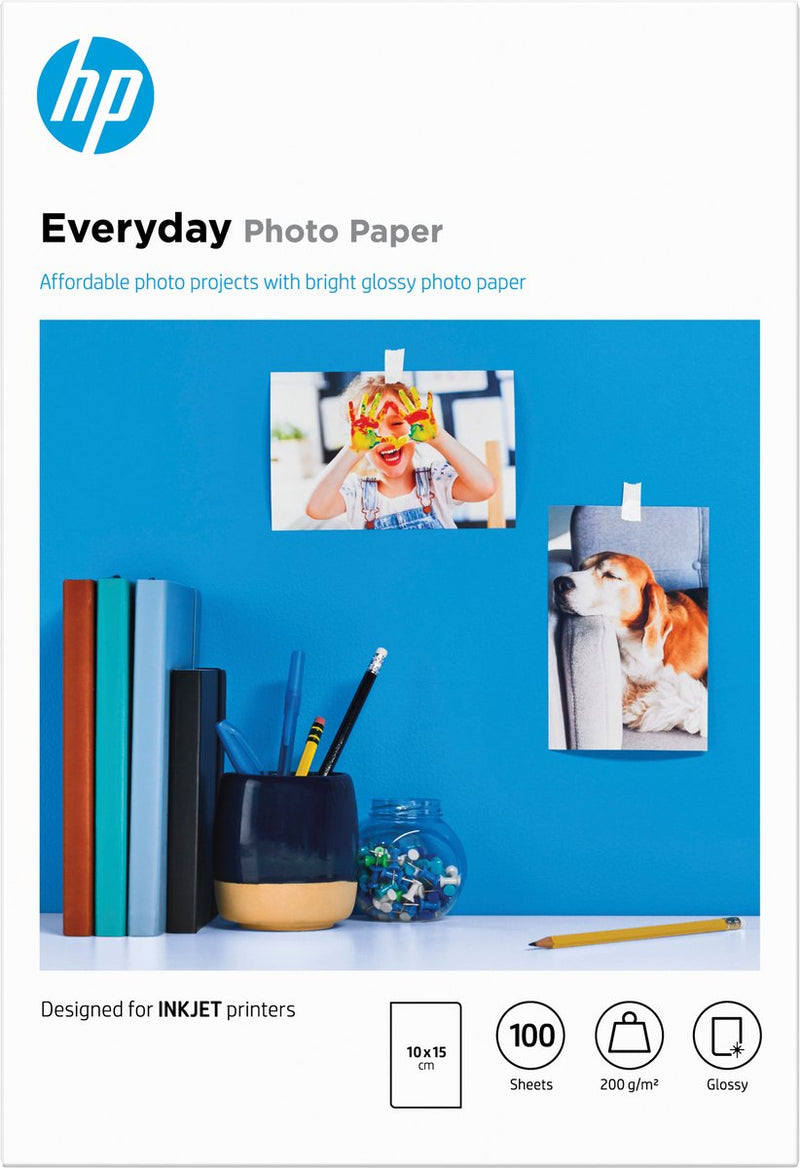 Hp everyday - glanzend fotopapier, 100 vel 200g