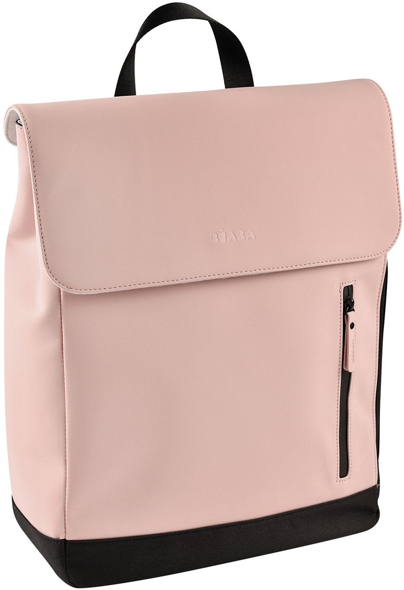 Bolsa de pañales Béaba oslo - mochila - 19l - impermeable - incluye cambiador - vintage rose - rosa