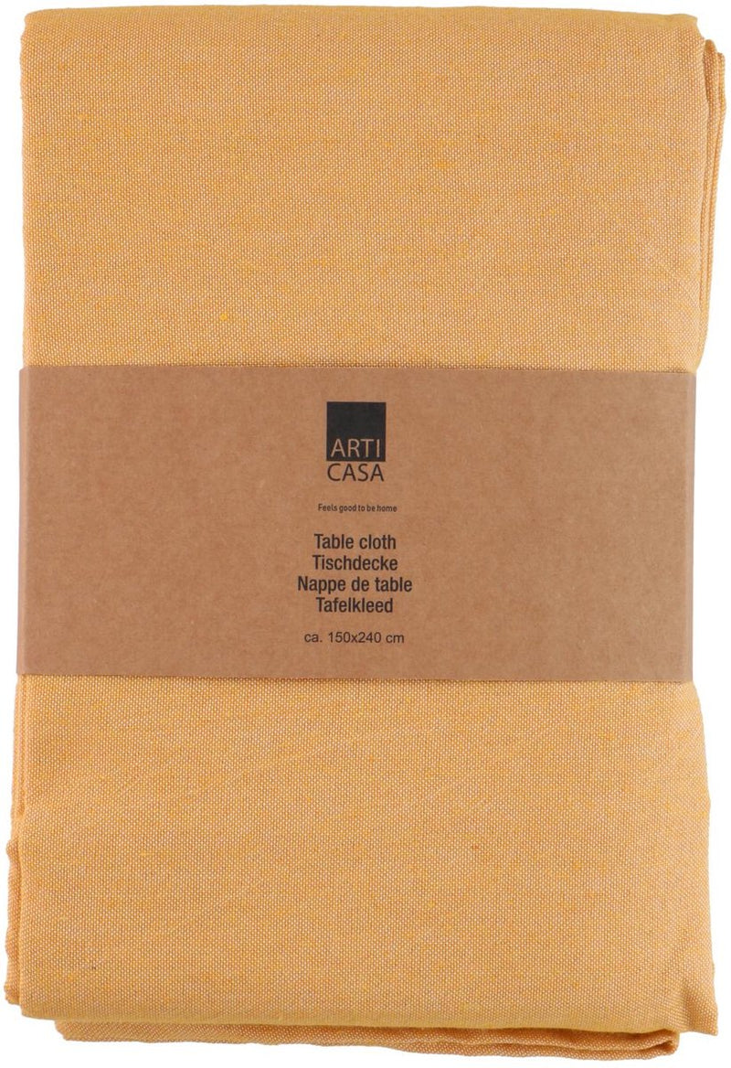 Arti casa mantel 150x240 cm - mantel amarillo liso - mantel para mesa de comedor - mantel grande para decoración de mesa - amarillo