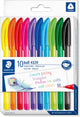 Set di penne a sfera triangolari Staedtler Ball 10 colori