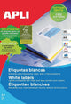 Apli stickers etiketten 10199 wit 35,6 x 16,9 mm a4 25 lakens