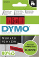 Etichette Dymo originali d1 | testo nero su etichetta rossa | 12 mm x 7 m | etichette autoadesive per l'etichettatrice label manager | prodotto in Europa