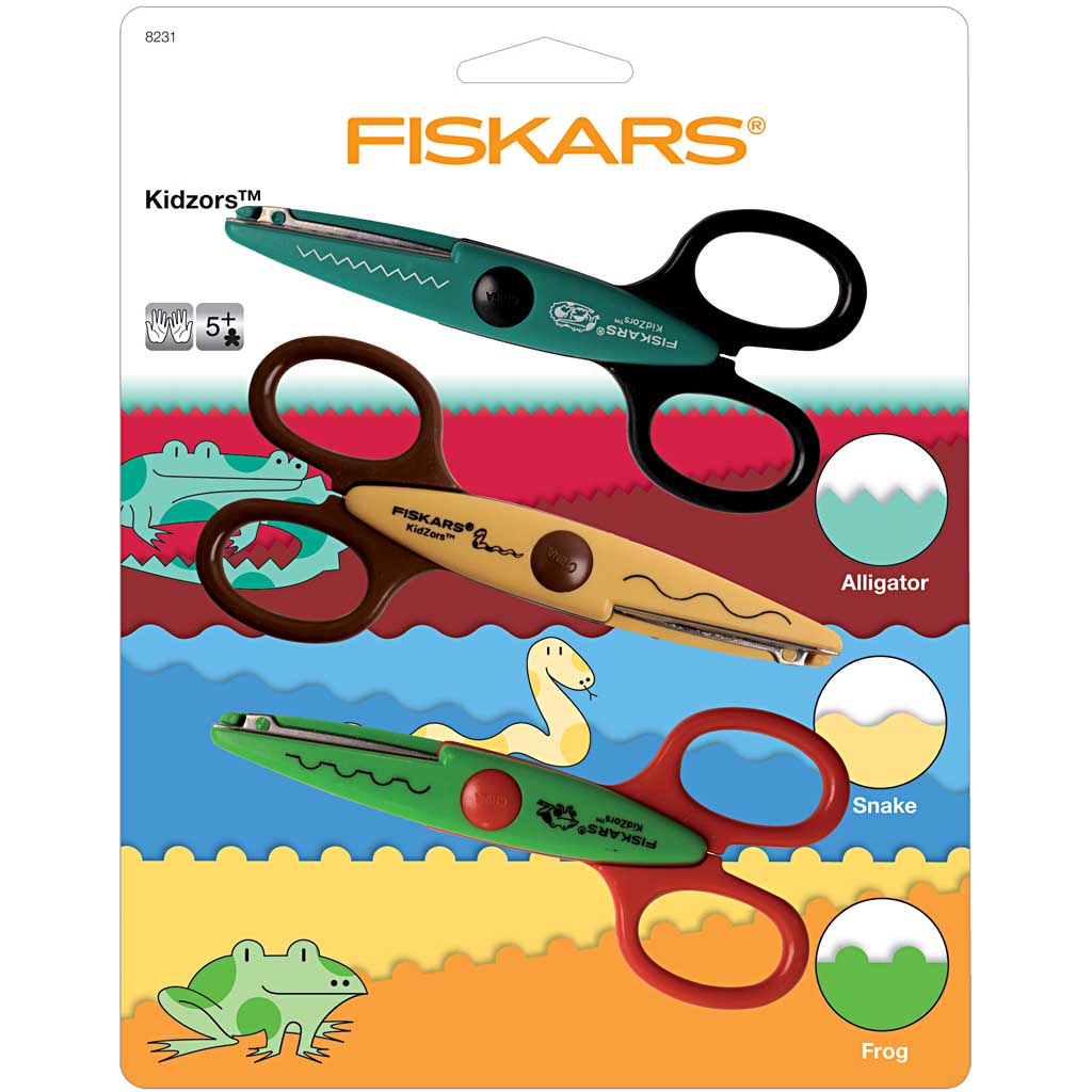 Fiskars Kidzors Cartels Scissors, 3 pezzi 1 scatola