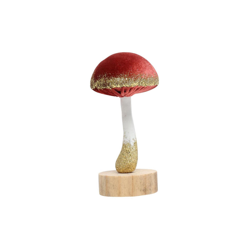 Fungo country ornamentale da campo rosa 6,5xh11,5 cm