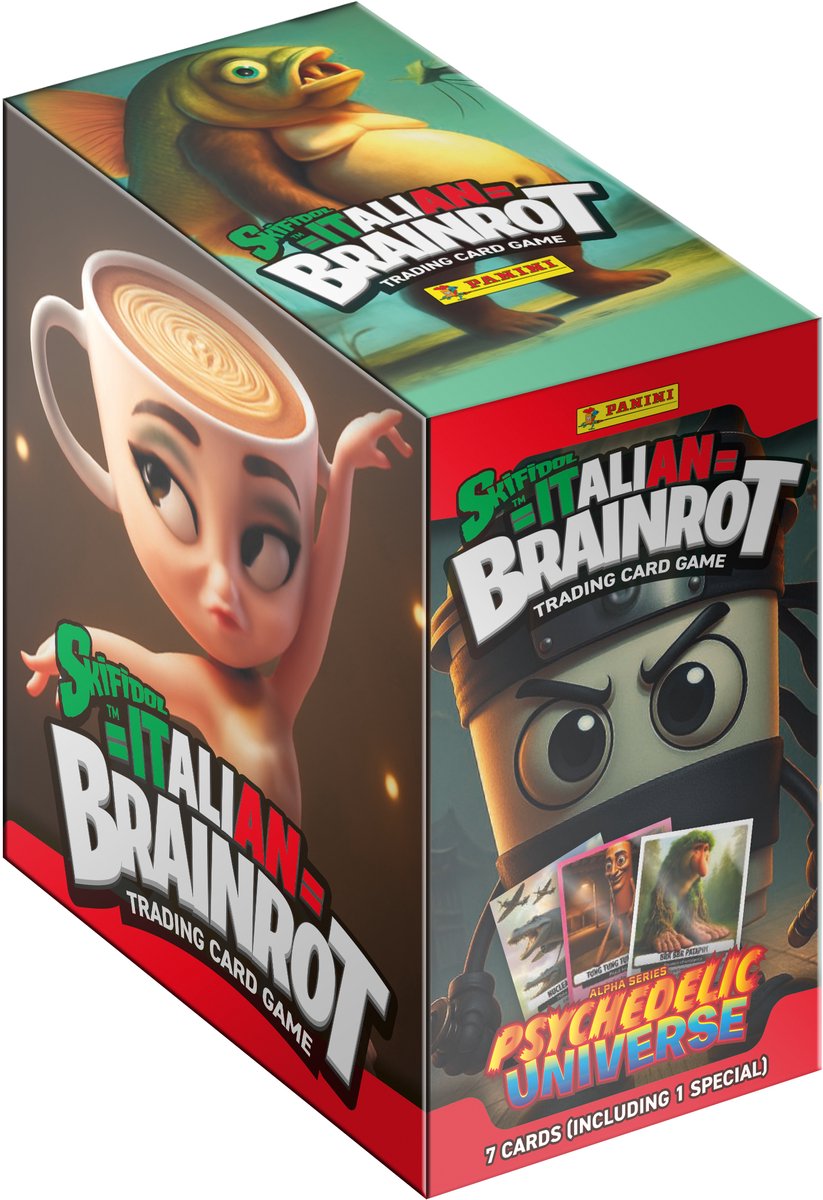 Panini Italian Brainrot Trading Cards espositore flow pack (24)