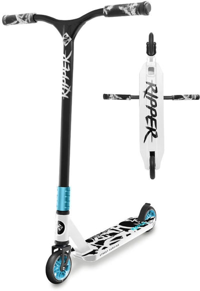 Streetsurfing street surfing - monopattino acrobatico ripper - bianco misericordia - ruote da 110mm