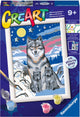 Ravvensburger Creart Painting on Number Great Wolves Family