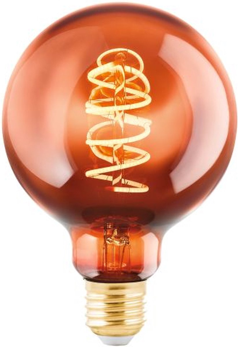 Eglo led lamp - e27 - ø 9,5 cm - koper - 2000k - dimbaar