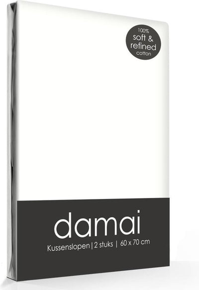 Damai pillowcase - set of 2 - 100% cotton - with hotel closure - 40x80 cm - white