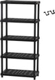 Iris storage rack l - 5 layers - extra spacious - plastic - black