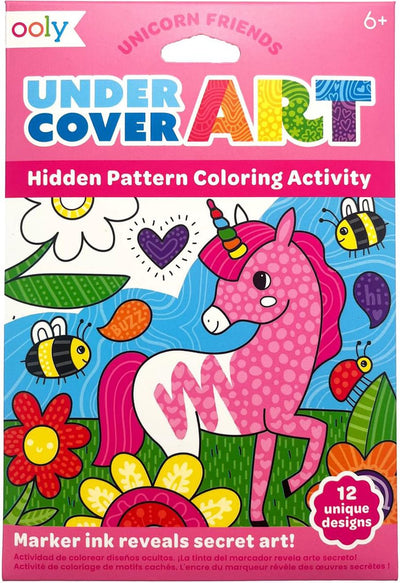 Ooly - arte sotto copertura - 12 pagine da colorare con motivi nascosti - amici unicorno