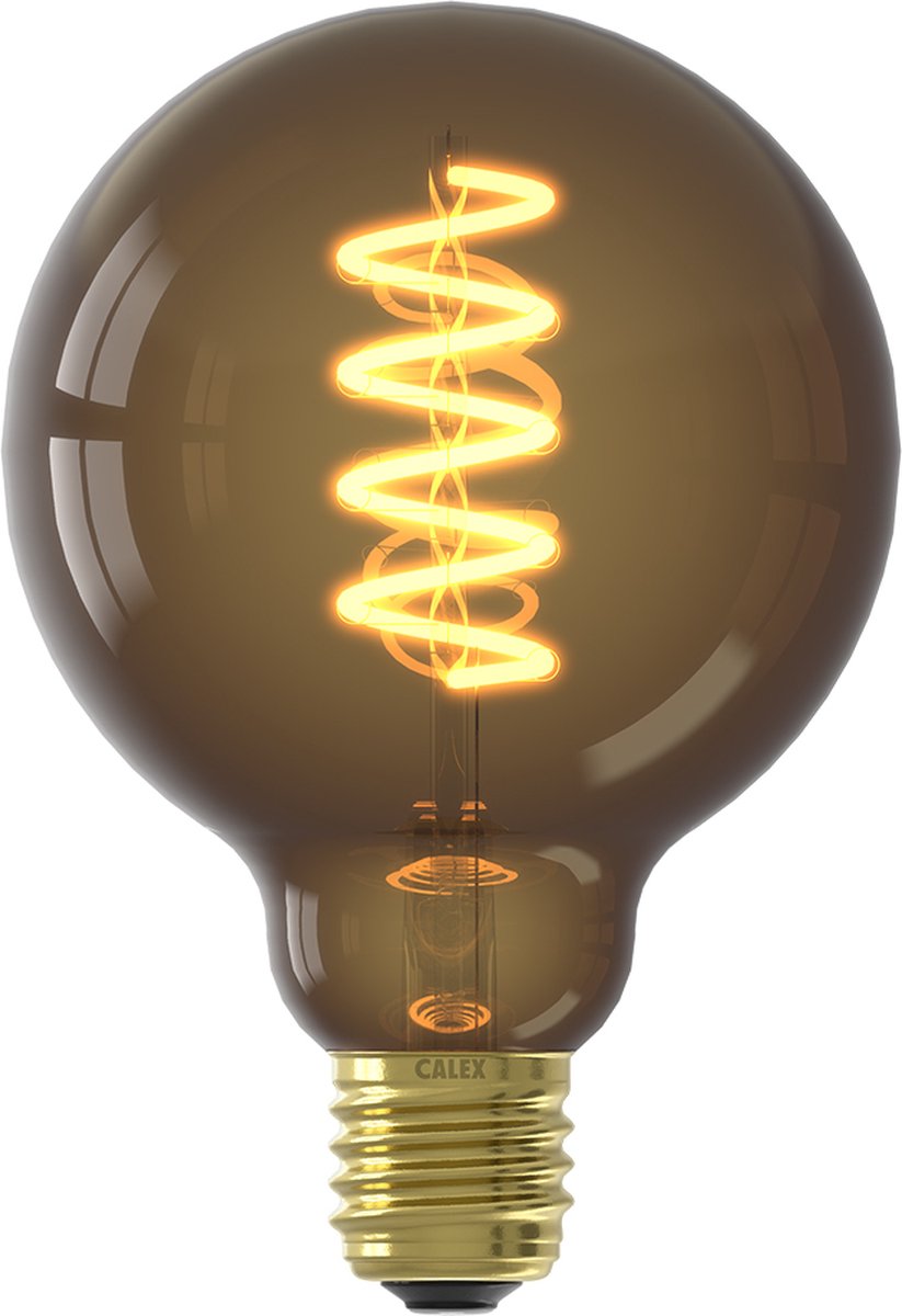 Calex led filament lamp - globe 9,5cm - e27 - lichtbron natural - dimbaar - warm wit licht - 4w