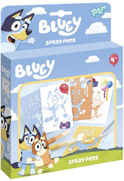 Set creativo con penna spray Totum blu - 3 penne a soffietto - 3 modelli e adesivi - creazione di giocattoli da 4 anni ragazzi ragazze junior