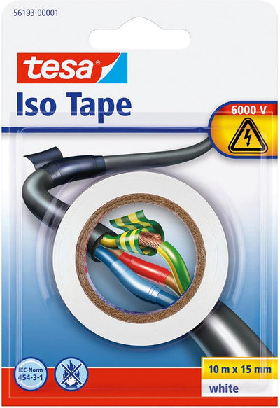 Tesa 1001726 - cinta aislante 10mx15mm wi | 12 piezas