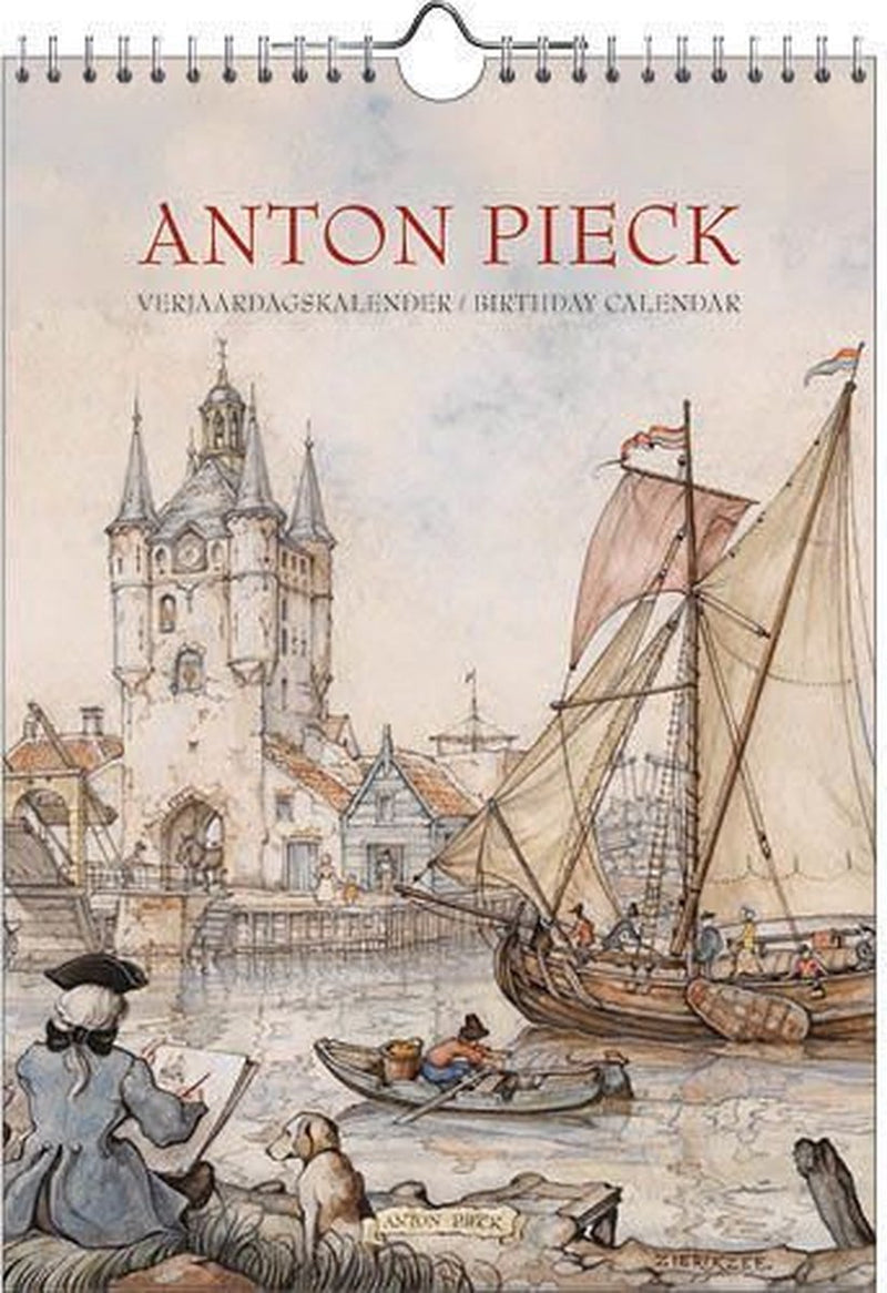 Calendario de cumpleaños de Anton Pieck - Vista del puerto - A4
