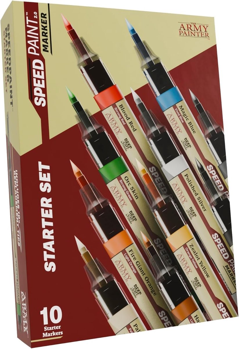 The army painter , speedpaint marker starter set, 10 x 6 ml speedpaint 2.0 contrast verf voor de miniatuur