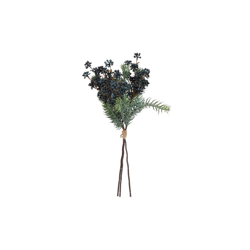 Ramo artificiale Countryfield bacche di edera blu verde 46xh23cm